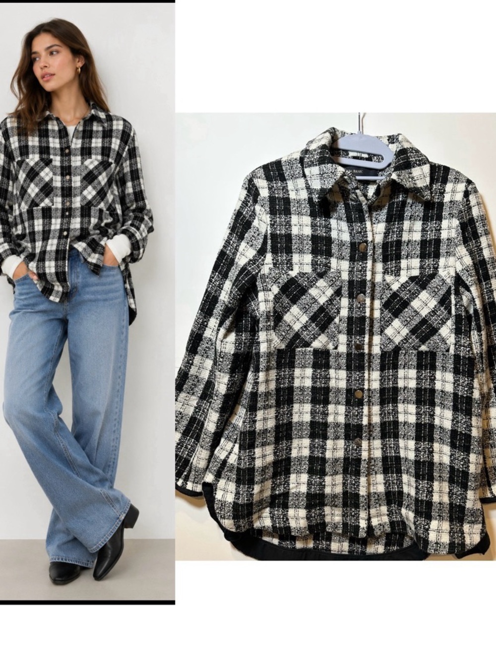 Zara Plaid Women's shirt Jacket